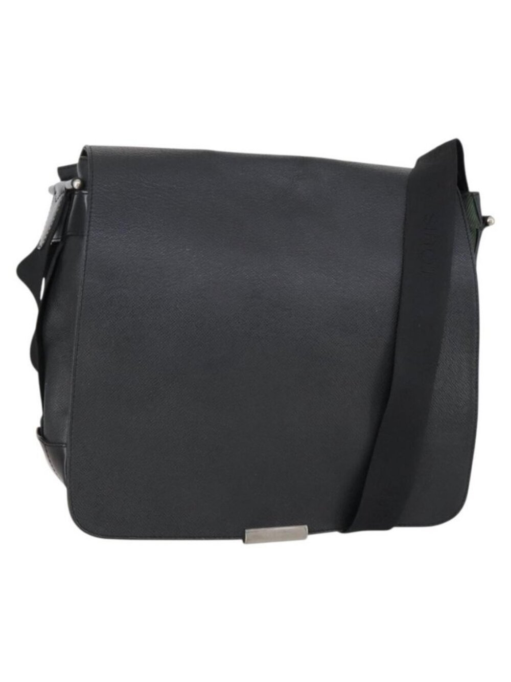 Authentic LOUIS VUITTON Taiga Victor Shoulder Bag Ardoise M30142 LV
